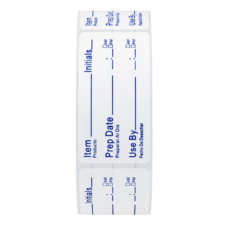 Hybsk 500pcs Freezer Labels for Food Storage Removable FIFO Use by Food Preparation Stickers Prep Date 1 x 2 Inch Labels (Dark Blue Font) - Image 2
